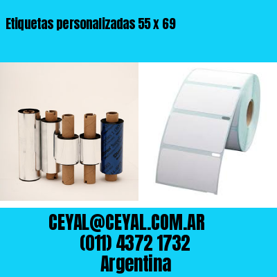 Etiquetas personalizadas 55 x 69