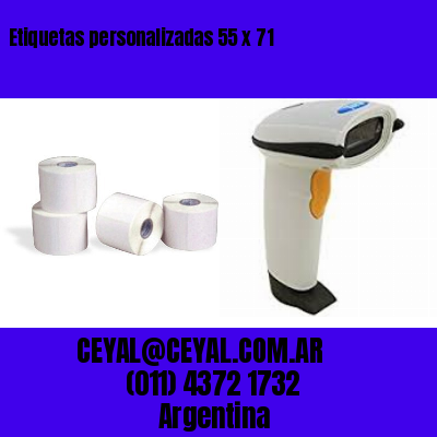 Etiquetas personalizadas 55 x 71