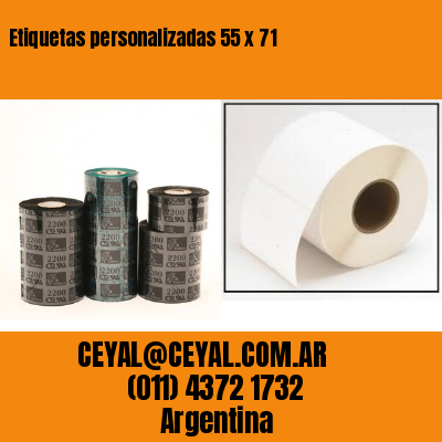 Etiquetas personalizadas 55 x 71