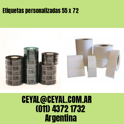 Etiquetas personalizadas 55 x 72