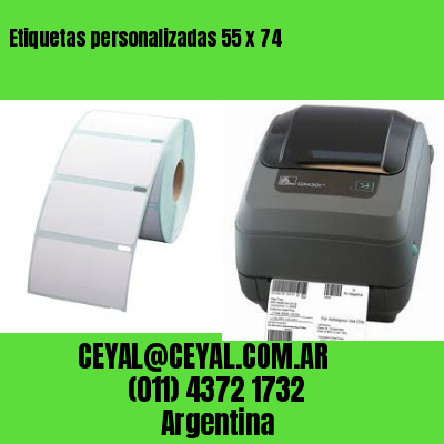 Etiquetas personalizadas 55 x 74