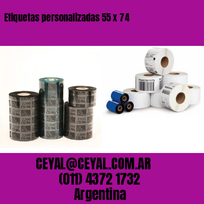 Etiquetas personalizadas 55 x 74