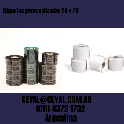 Etiquetas personalizadas 55 x 76