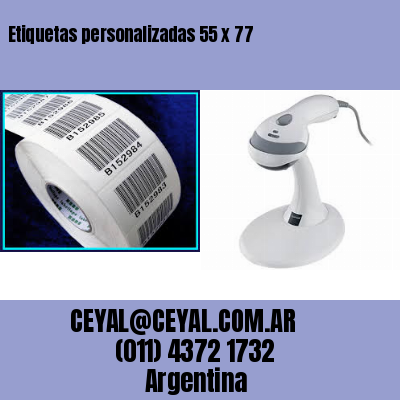 Etiquetas personalizadas 55 x 77