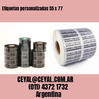 Etiquetas personalizadas 55 x 77