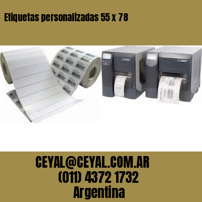 Etiquetas personalizadas 55 x 78