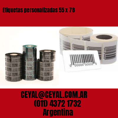 Etiquetas personalizadas 55 x 78