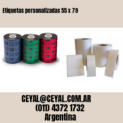 Etiquetas personalizadas 55 x 79