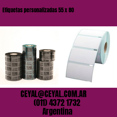 Etiquetas personalizadas 55 x 80