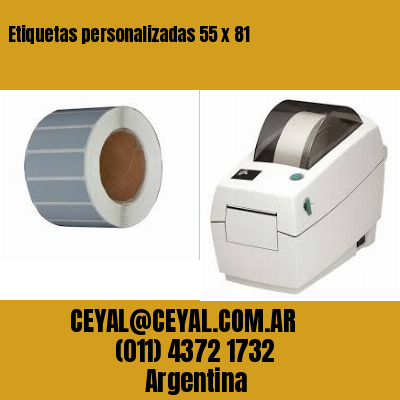 Etiquetas personalizadas 55 x 81
