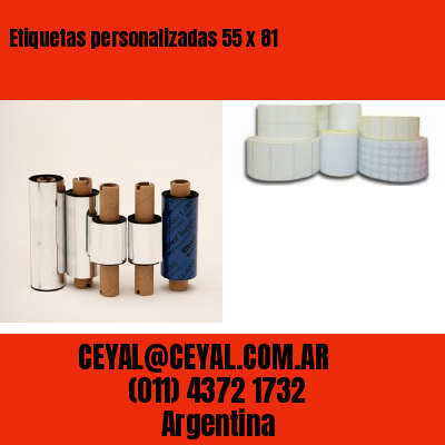 Etiquetas personalizadas 55 x 81