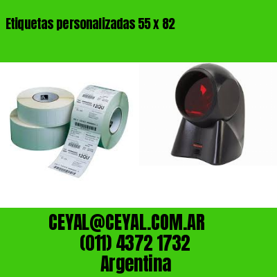 Etiquetas personalizadas 55 x 82