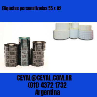 Etiquetas personalizadas 55 x 82