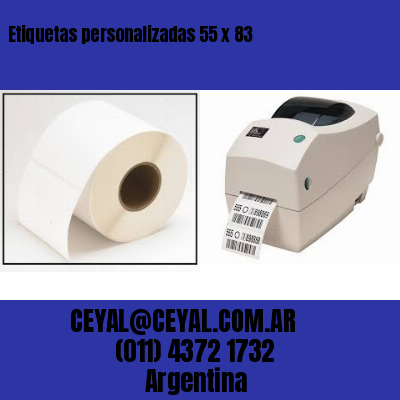 Etiquetas personalizadas 55 x 83