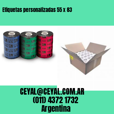 Etiquetas personalizadas 55 x 83