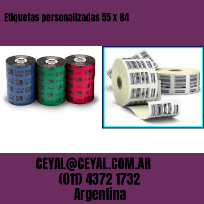 Etiquetas personalizadas 55 x 84
