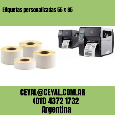 Etiquetas personalizadas 55 x 85