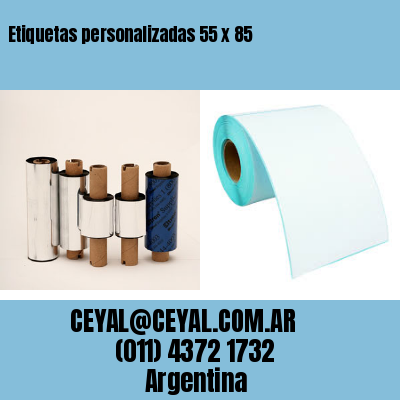 Etiquetas personalizadas 55 x 85