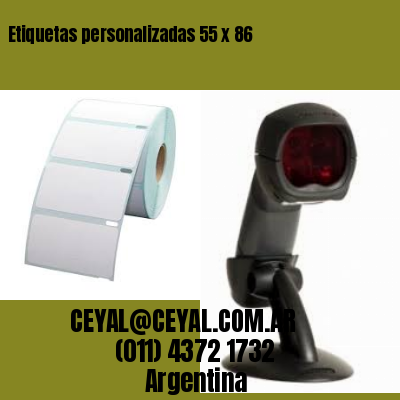 Etiquetas personalizadas 55 x 86