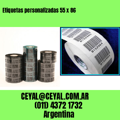 Etiquetas personalizadas 55 x 86