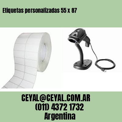 Etiquetas personalizadas 55 x 87