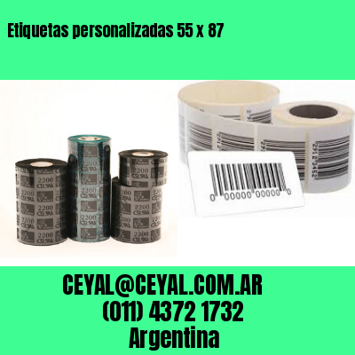 Etiquetas personalizadas 55 x 87