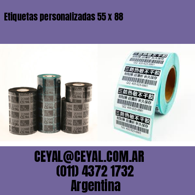 Etiquetas personalizadas 55 x 88
