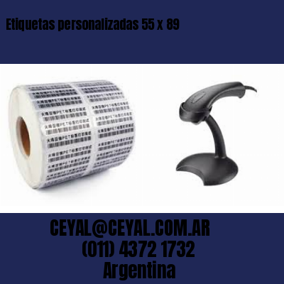 Etiquetas personalizadas 55 x 89