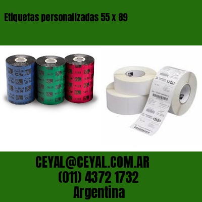 Etiquetas personalizadas 55 x 89