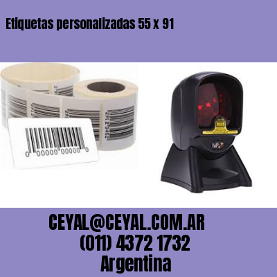 Etiquetas personalizadas 55 x 91