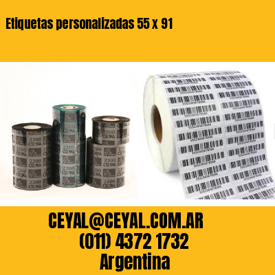 Etiquetas personalizadas 55 x 91