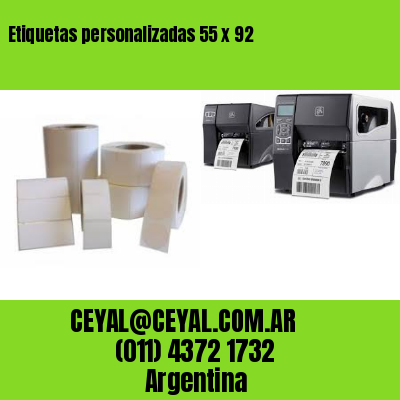 Etiquetas personalizadas 55 x 92