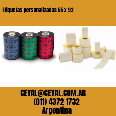 Etiquetas personalizadas 55 x 92