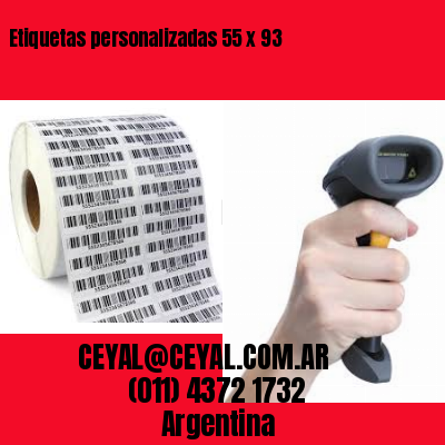 Etiquetas personalizadas 55 x 93