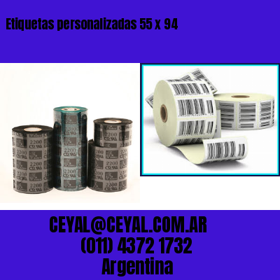 Etiquetas personalizadas 55 x 94