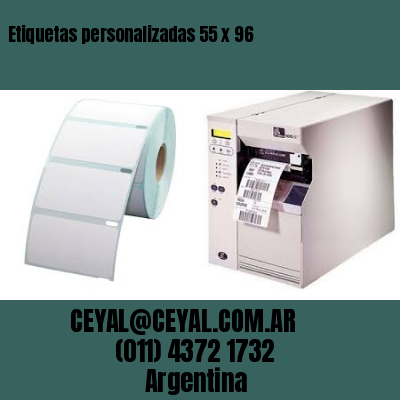 Etiquetas personalizadas 55 x 96