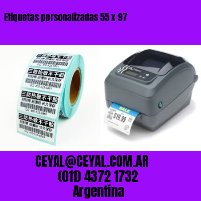 Etiquetas personalizadas 55 x 97