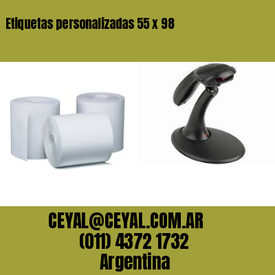 Etiquetas personalizadas 55 x 98