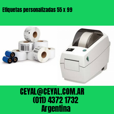 Etiquetas personalizadas 55 x 99