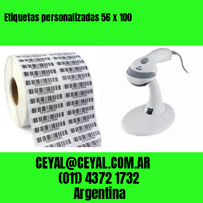 Etiquetas personalizadas 56 x 100