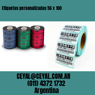 Etiquetas personalizadas 56 x 100