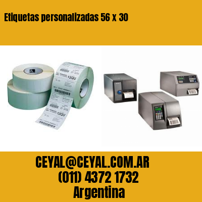 Etiquetas personalizadas 56 x 30