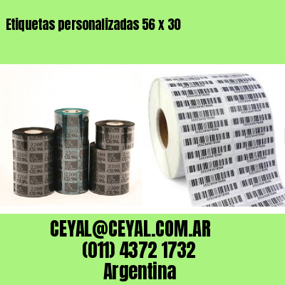 Etiquetas personalizadas 56 x 30