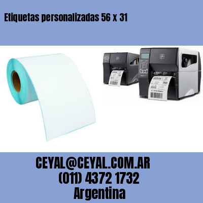 Etiquetas personalizadas 56 x 31