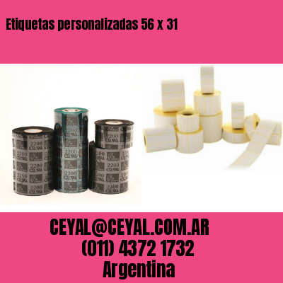 Etiquetas personalizadas 56 x 31