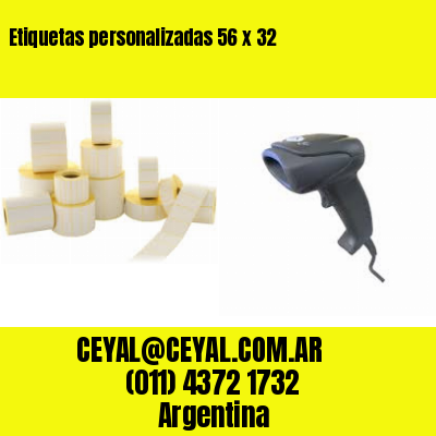 Etiquetas personalizadas 56 x 32