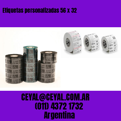 Etiquetas personalizadas 56 x 32