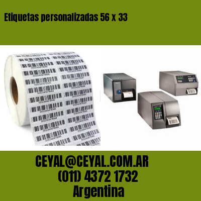 Etiquetas personalizadas 56 x 33