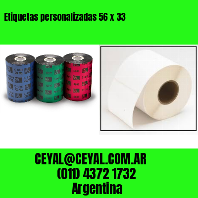 Etiquetas personalizadas 56 x 33