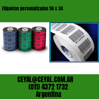 Etiquetas personalizadas 56 x 34